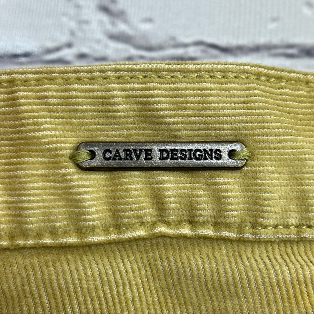 Carve Designs 'Oahu' High Rise 6” Raw Hem Corduroy Shorts Cumin Sz 16 - Picture 9 of 13